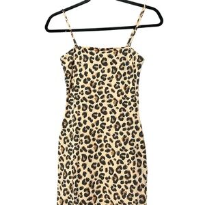 Divided Leopard Print Mini Dress